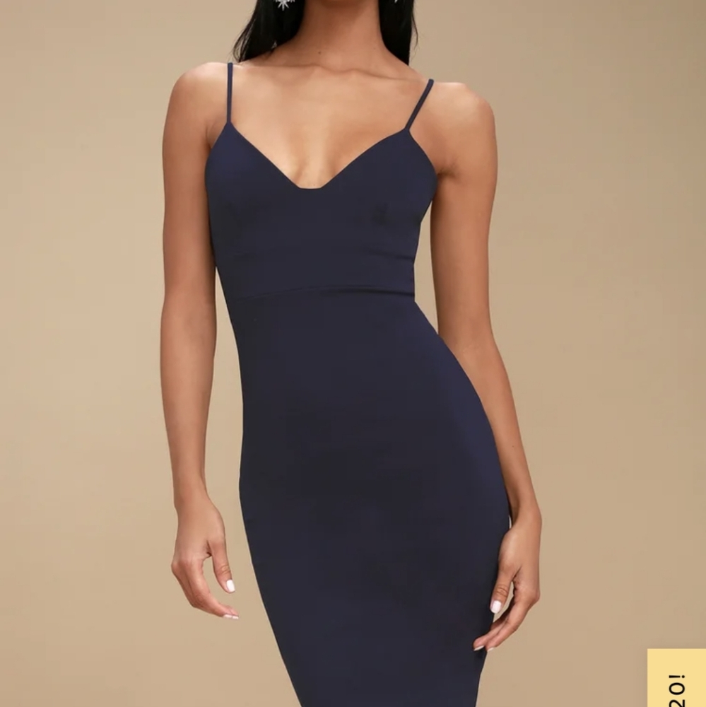 Lulu's Don't Tell Em Bodycon (Navy)